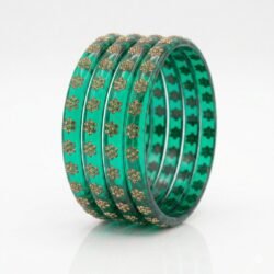 Designer Glass Bangles set of 4pcs- GBL17