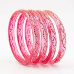 Designer Glass Bangles set of 4pcs- GBL19