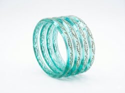 Designer Glass Bangles set of 4pcs- GBL20