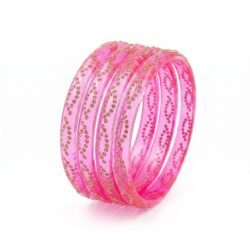 Designer Glass Bangles set of 4pcs- GBL23