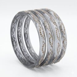 Designer Glass Bangles set of 4pcs- GBL24