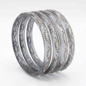 Designer Glass Bangles set of 4pcs- GBL24
