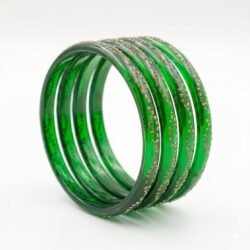 Designer Glass Bangles set of 4pcs- GBL25
