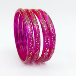 Designer Glass Bangles set of 4pcs- GBL26