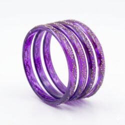 Designer Glass Bangles set of 4pcs- GBL28