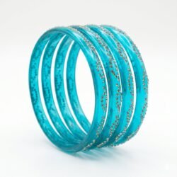 Designer Glass Bangles set of 4pcs- GBL29