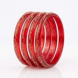 Designer Glass Bangles set of 4pcs- GBL30