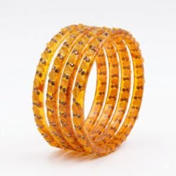 Designer Glass Bangles set of 4pcs- GBL39
