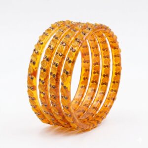Designer Glass Bangles set of 4pcs- GBL39