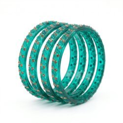 Designer Glass Bangles set of 4pcs- GBL41