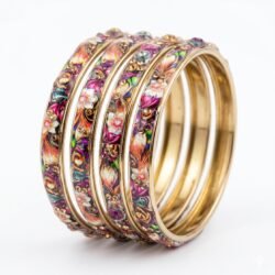 Printed Glass Bangles set of 4pcs- GBL5