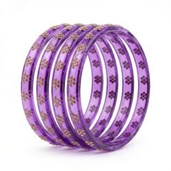 Designer Glass Bangles set of 4pcs- GBL7