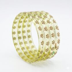 Designer Glass Bangles set of 4pcs- GBL8