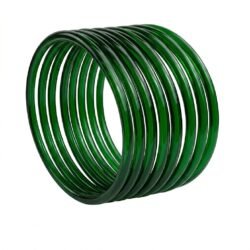 Jelly Bangle Glossy Green set of 8pcs- JLB16