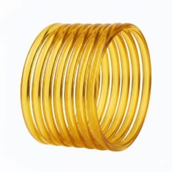 Jelly Bangle Glossy Mehandi set of 8pcs- JLB21
