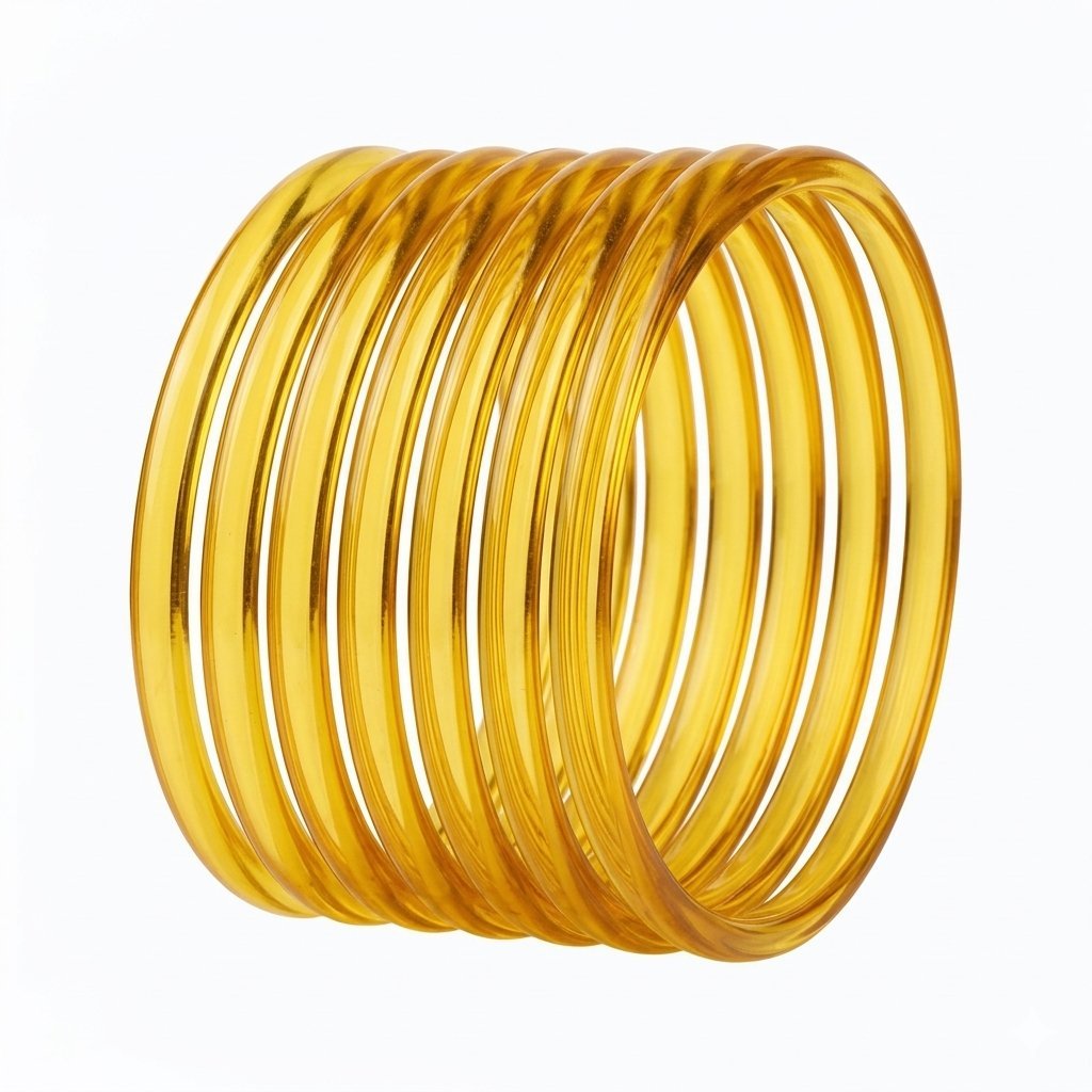 Jelly Bangle Glossy Mehandi set of 8pcs- JLB21