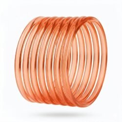 Jelly Bangle Glossy Light  Peach set of 8pcs- JLB22