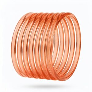 Jelly Bangle Glossy Light  Peach set of 8pcs- JLB22