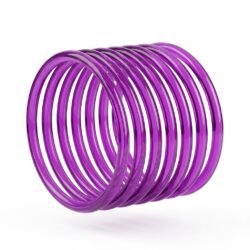 Jelly Bangle Glossy Jamuni set of 8pcs- JLB23