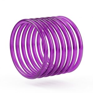 Jelly Bangle Glossy Jamuni set of 8pcs- JLB23