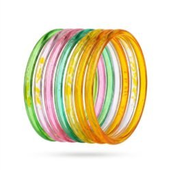 Jelly Bangle Glossy Light Multy Colour set of 8pcs- JLB26