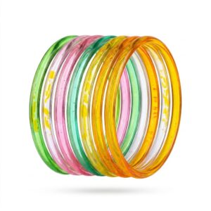 Jelly Bangle Glossy Light Multy Colour set of 8pcs- JLB26
