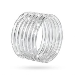 Jelly Bangle Glossy White Colour set of 8pcs- JLB27