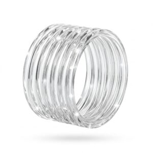 Jelly Bangle Glossy White Colour set of 8pcs- JLB27