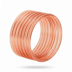Jelly Bangle Glossy Peach set of 8pcs- JLB20