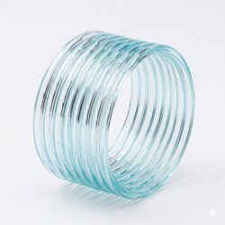 Jelly Bangle Glossy Light Sky Blue set of 8pcs- JLB14