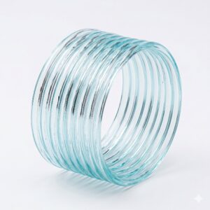 Jelly Bangle Glossy Light Sky Blue set of 8pcs- JLB14