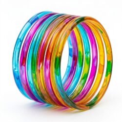 Jelly Bangle Glossy  Multi Colour set of 8pcs- JLB2