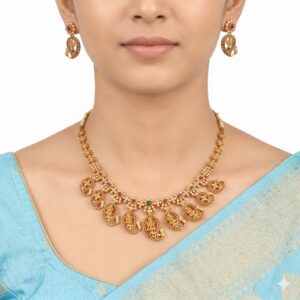 Premium Necklace With Ear Rings-NL41