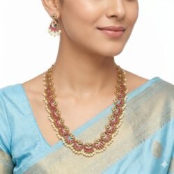 Premium Necklace With Ear Rings-NL43