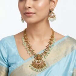 Premium Necklace With Ear Rings-NL45