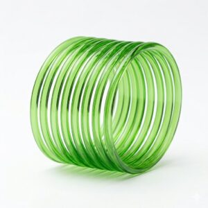 Jelly Bangle Glossy Pista set of 8pcs- JLB15