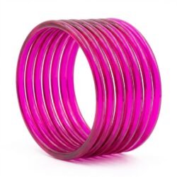 Jelly Bangle Glossy Raani set of 8pcs- JLB12