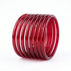 Jelly Bangle Glossy Red set of 8pcs- JLB11