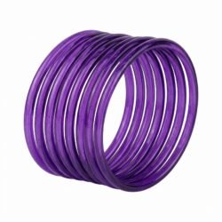 Jelly Bangle Glossy Voilet set of 8pcs- JLB13