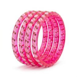 Designer Glass Bangles set of 4pcs- GBL31