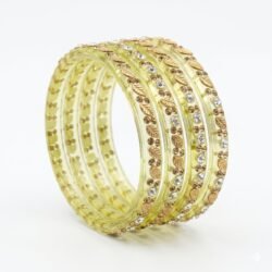 Designer Glass Bangles set of 4pcs- GBL32