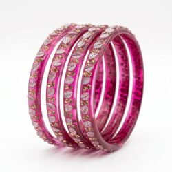 Designer Glass Bangles set of 4pcs- GBL34