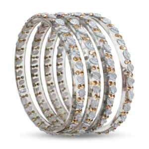 Designer Glass Bangles set of 4pcs- GBL35