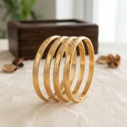 Unpolished Laxmi Devi Panchaloha Bangle Set of 4 pcs-BG232