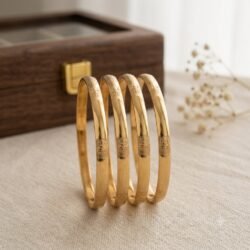Unpolished Laxmi Devi Panchaloha Bangle Set of 4 pcs-BG233