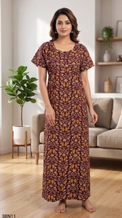 3 Button Nighty Free Size(XXL)-3BN11