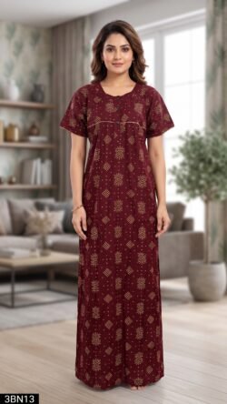 3 Button Nighty Free Size(XXL)-3BN13