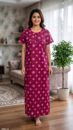 3 Button Nighty Free Size(XXL)-3BN14