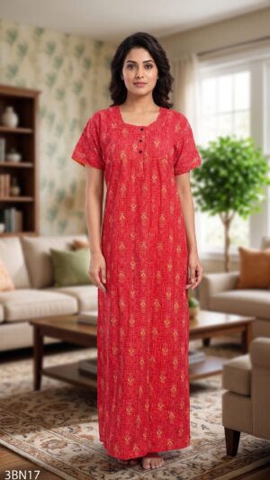 3 Button Nighty Free Size(XXL)-3BN17