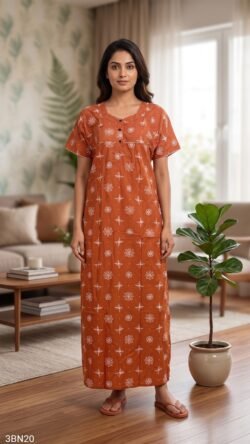 3 Button Nighty Free Size(XXL)-3BN20